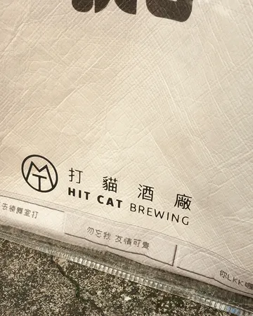 Tyvek Bag — White crinkled, one-color print