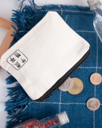 Canvas Zip Pouch — Canvas, one-color print