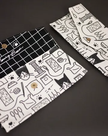 Canvas Zip Pouch — Canvas, all-over print