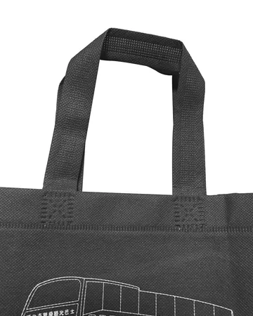 Non-woven Tote — Black, one-color print