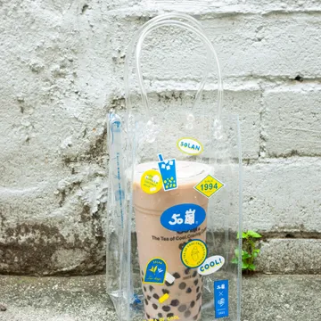 透明 PVC 飲料提袋，全彩印刷